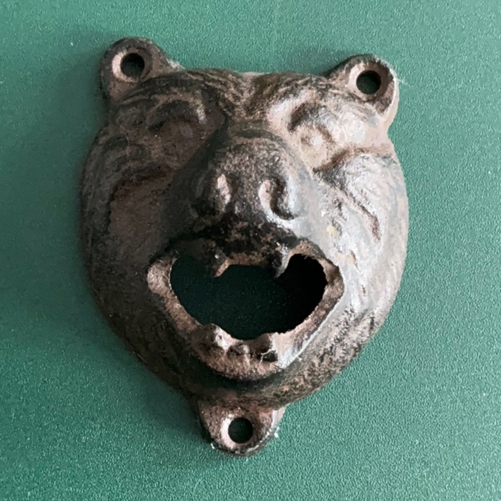 Rustic Cast iron Bear Head Bottle Opener